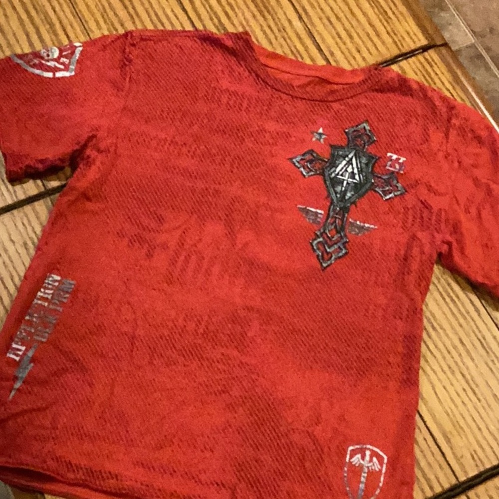 Boys large Affliction shirt; no holes